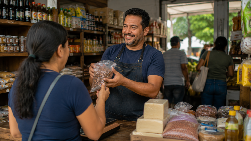 Microempreendedor atendendo clientes em seu comércio após regularizar o MEI pelo Desenrola MEI 2026.